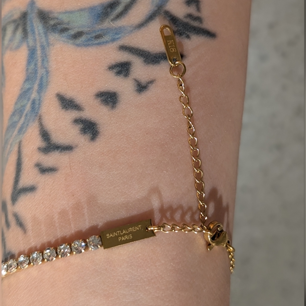 Gold Stainless Steel Yves Saint Laurent Women's Bracelet - Picture 12 of 12